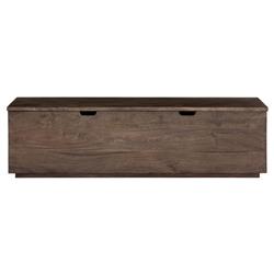 Scarlett Rustic Lodge Aged Brown Solid Mango Wood Storage Trunk