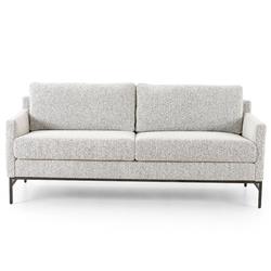 Lilian Modern Classic Grey Performance Boucle Black Iron Sofa - 74&quot;
