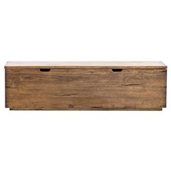 Scarlett Rustic Lodge Natural Brown Reclaimed Wood Storage Trunk