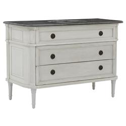 Johan French Country Blue Stone Antique White Oak Bath Vanity Sink - 50"