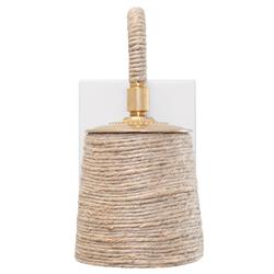 Murray Coastal Beach Hemp Wrapped Brass Metal Armed Sconce