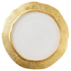 Rufolo Modern Classic Gold Rimmed Glass Organic Charger