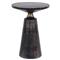 Uriah Industrial Loft Grey Aluminum Round Pedestal Side Table|Kathy Kuo Home