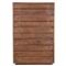 Atlas Rustic Lodge Brown Acacia Wood 5 Drawer Tall Chest Dresser|Kathy Kuo Home