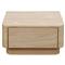 Rex Coastal Light Brown Oak Wood 1 Drawer Nightstand|Kathy Kuo Home