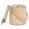 Browmley Rustic Lodge Beige Hair on Hide Ice Bucket with Tong|Kathy Kuo Home