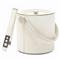 Browmley Rustic Lodge White Hair on Hide Ice Bucket with Tong|Kathy Kuo Home