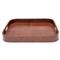 Bristol Rustic Lodge Brown Leather Rectangular Tray|Kathy Kuo Home