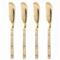 Liliana Hollywood Gold Stainless Steel Cheese Spreader - Set of 4|Kathy Kuo Home