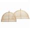 Rachel Beige Woven Sinamay Rectangular Serveware Food Cover - Set of 2|Kathy Kuo Home