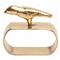 Hailey Modern Classic Gold Brass Bird Napkin Ring - Set of 4|Kathy Kuo Home
