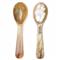Gala Coastal Beach Brown Horn 2 Piece Serving Spoon|Kathy Kuo Home