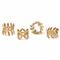 Emma Hollywood Regency Gold Brass Napkin Ring - Set of 4|Kathy Kuo Home