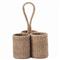 Voru Coastal Beach Brown Abaca Wine Bottle Holder|Kathy Kuo Home