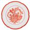 Coralina Red Porcelain Dinner Plate - Set of 4|Kathy Kuo Home