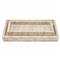Pigeon and Poodle Athlone Modern Classic Beige Marble Tapered Tray - Set of 2|Kathy Kuo Home