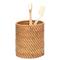 Pigeon and Poodle Dalton Coastal Beach Brown Rattan Brush Holder|Kathy Kuo Home