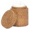 Pigeon and Poodle Dalton Coastal Beach Brown Rattan Canister|Kathy Kuo Home