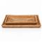 Pigeon and Poodle Dalton Coastal Beach Brown Rattan Tapered Tray - Set of 2|Kathy Kuo Home