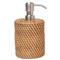 Pigeon and Poodle Dalton Coastal Beach Brown Rattan Soap Pump|Kathy Kuo Home
