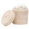 Pigeon and Poodle Dalton Coastal Beach Whitewash Rattan Canister|Kathy Kuo Home