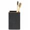 Pigeon and Poodle Manchester Modern Black Faux Shagreen Brush Holder|Kathy Kuo Home