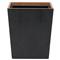 Pigeon and Poodle Manchester Modern Black Faux Shagreen Waste Basket - Small|Kathy Kuo Home