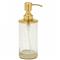 Pigeon and Poodle Pomaria Hollywood Gold Accent Clear Glass Soap Pump - Small|Kathy Kuo Home