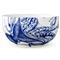 Lucy Coastal Beach Blue Porcelain Serving Bowl|Kathy Kuo Home