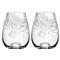 Lucy Coastal Beach Clear Stemless Wine Glass - Set of 2|Kathy Kuo Home
