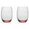 Quinn Modern Classic Rose Tumbler Glass - Set of 2|Kathy Kuo Home