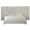 Oliver Modern White Performance Button Tufted Wall Panel Platform Bed - Cal King|Kathy Kuo Home