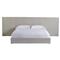 Veena Modern Grey Performance Upholstered White Wood Wall Tufted Panel Bed - Queen|Kathy Kuo Home