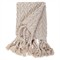 Capistrano Coastal Beach Taupe Knit Throw Blanket|Kathy Kuo Home