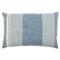 Carinda Modern Blue Striped Indoor Outdoor Lumbar Pillow - 13x21|Kathy Kuo Home