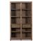 Clarence Rustic Lodge Brown Oak Wood Clear Glass Door Display Case|Kathy Kuo Home