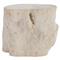 Nephele Roman Coastal Beach Off-White Resin Outdoor Stool - Large|Kathy Kuo Home
