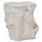 Nephele Roman Coastal Beach Off-White Resin Outdoor Block Side Table|Kathy Kuo Home