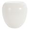 Maxim Stone Modern Classic White Resin Outdoor Drum Side End Table|Kathy Kuo Home