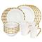 Juliska Bamboo Coastal Beach White Ceramic 16 Piece Place Setting|Kathy Kuo Home