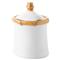 Juliska Bamboo Coastal Beach White Ceramic Lidded Sugar Bowl|Kathy Kuo Home