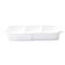 Lastra Modern Classic White Melamine 3-Part Server|Kathy Kuo Home