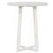 Maceo Industrial White Solid Stone Top Iron Outdoor Counter Table - 30&quot;W|Kathy Kuo Home