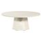 Barley Industrial Loft White Concrete Round Outdoor Coffee Table|Kathy Kuo Home