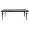 Hermine French Country Black Aluminum Outdoor Rectangular Dining Table - 84&quot;W|Kathy Kuo Home