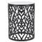 Hermine French Country Black Patterned Aluminum Outdoor Accent Side Table|Kathy Kuo Home
