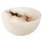 Lina Modern Classic White Alabaster Round Decorative Bowl|Kathy Kuo Home