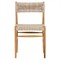 Mable Global Bazaar Beige Wicker Seat Natural Teak Outdoor Dining Chair|Kathy Kuo Home