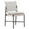 Rosalie Modern Classic Grey Upholstered Bronze Aluminum Outdoor Dining Chair|Kathy Kuo Home