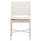 Rosalie Modern Classic Cream Upholstered Taupe Aluminum Outdoor Dining Chair|Kathy Kuo Home